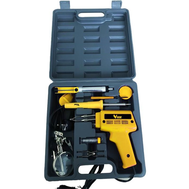 Kit saldatura a stagno con 2 saldatori Vigor