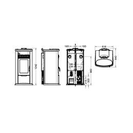 Thermorossi 7000 Evo Easy 12.7 Kw 5 star pellet stove