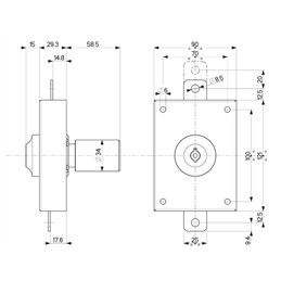 Lock Mottura 34.300 inside knob