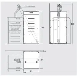 Additional pellet tank Caminetti Montegrappa 1532902000
