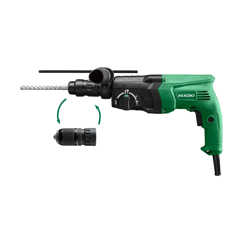 HIKOKI DH 24PMH 730W ROTOSTOP HAMMER DRILL WITH INTERCHANGEABLE