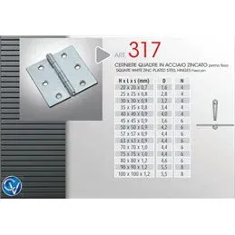 HINGES 317/ 25(1P) SQUARE 40X40