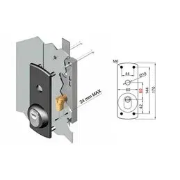 Placca antistrappo serratura serranda basculante DISEC
