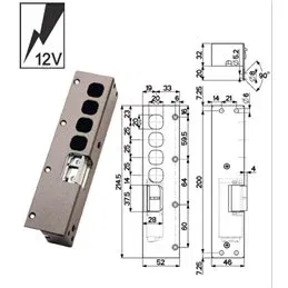Mottura 94.080 electric striker plate - LOW type