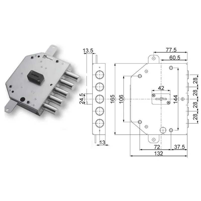 Security door lock Mottura 89C753