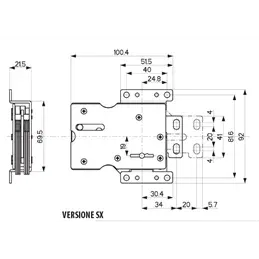 Replacement lock for safe type JUWEL 3261 Mottura 89J001