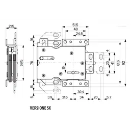 Replacement lock for safe type JUWEL 3264 Mottura 89J003
