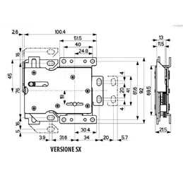 Replacement lock for safe type JUWEL 3267 Mottura 89J004