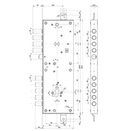 Serratura porta blindata Mottura 54.584..B triplice 1/2g