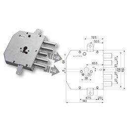 Serratura porta blindata Mottura 89E310WE7T tipo ESETY (Tesio)