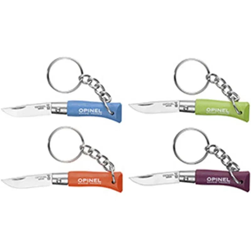 Keychain knife N.2 Opinel colored wooden handle
