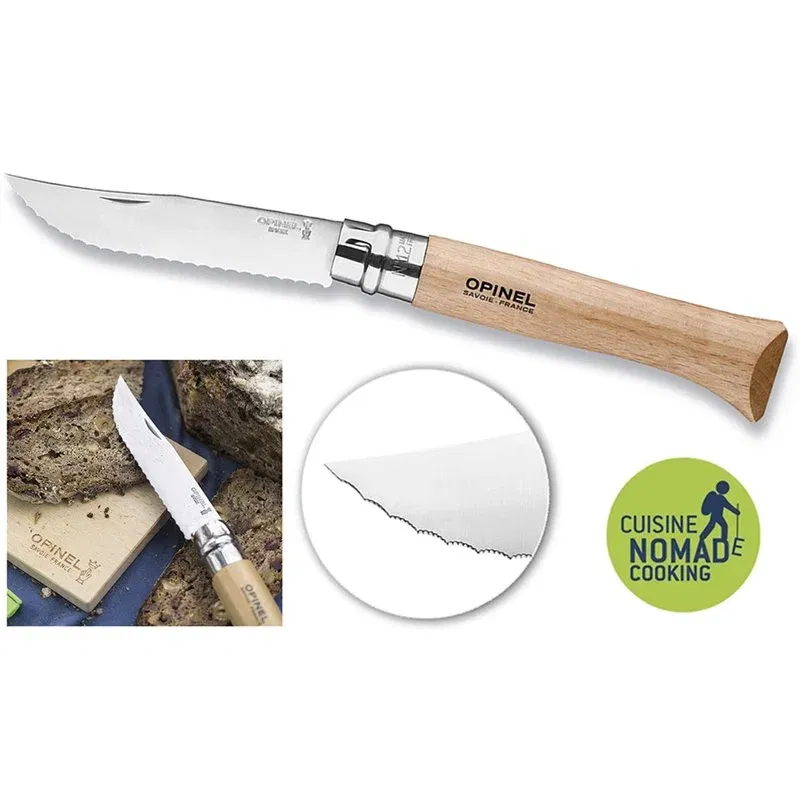 Coltello Opinel Virobloc SEGHETTATO N.12 lama in acciaio Inox