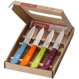 Coltelli OPINEL 112 da cucina in cofanetto 4 pezzi manico legno