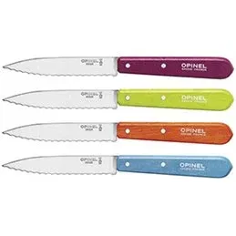 Coltello OPINEL 113 seghettato da cucina manico legno colorato