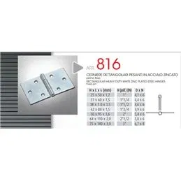 HINGES 816/ 30 HEAVY RECTANGULAR pin to slide out
