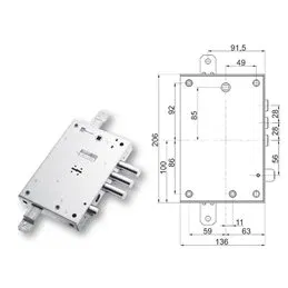 Security door lock Mottura 89.571EF3 for EFFEPI