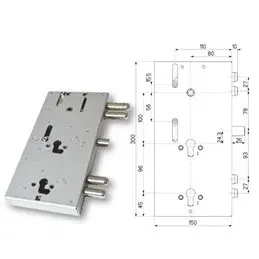 Mottura 89.F310/00Q triple 1/2g FERBONA armored door lock