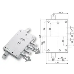 Security door lock Mottura 89.571GRD for GREG