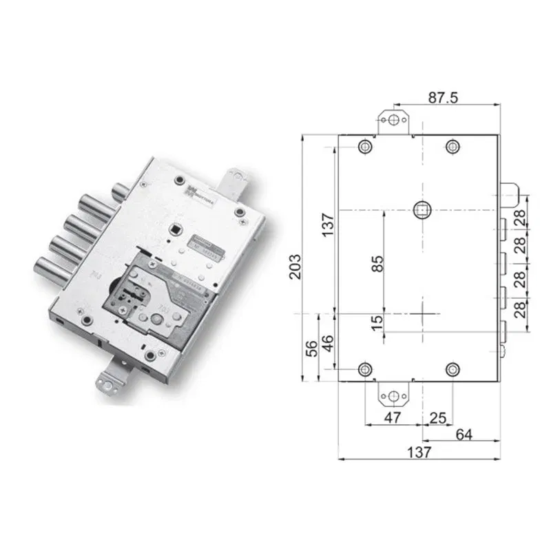 Security door lock Mottura 89Y515MAS for MASTER
