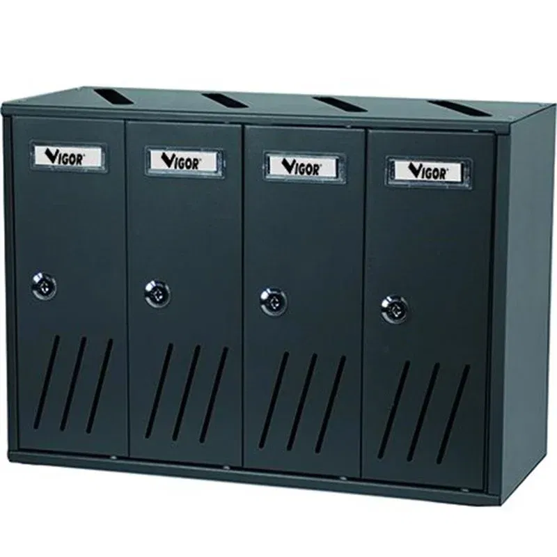 VIGOR K-4 BOX 4-place anthracite condominium mailbox 42X17.5X30