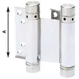Bommer type double action spring hinge (pair) Nickel plated