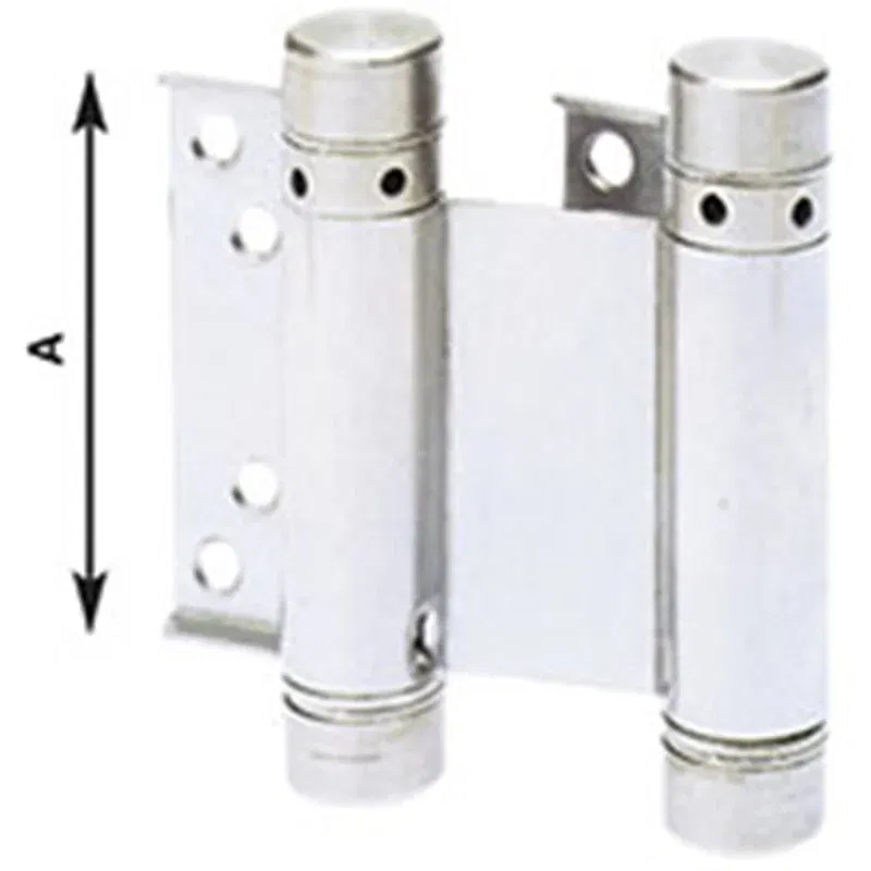Bommer type double action spring hinge (pair) Nickel plated