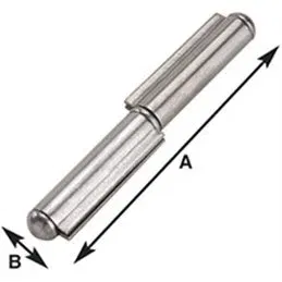 2-wing weld-on hinge with fixed pin and cap item 110 COMBI