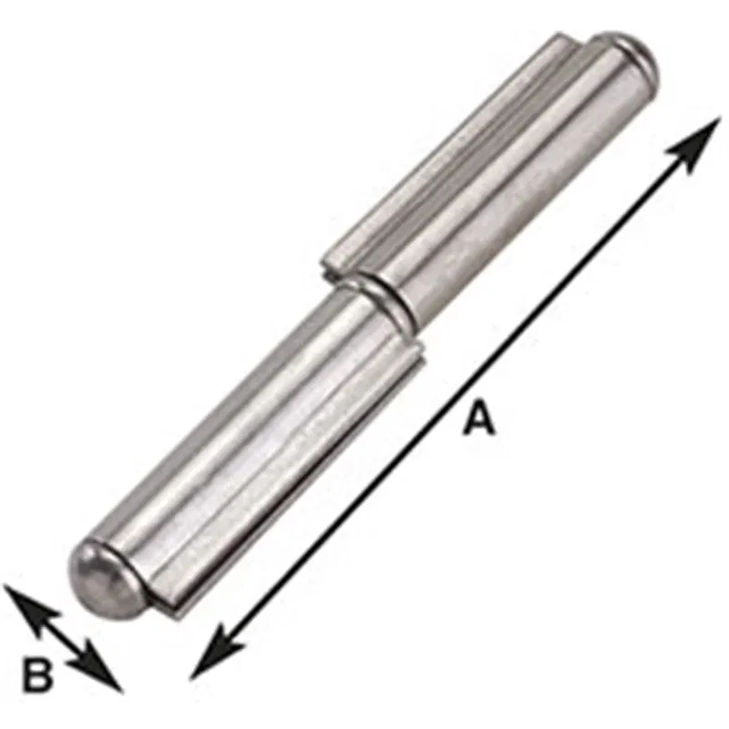 2-wing weld-on hinge with fixed pin and cap item 110 COMBI