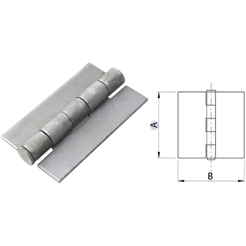 Hinge to be welded with 2 full wings without holes art.506 IBFM