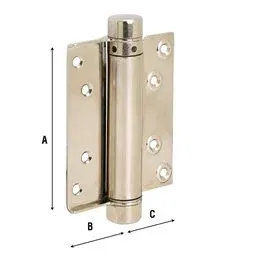 Spring Hinge Bommer simple action such (coppia) Polished Iron