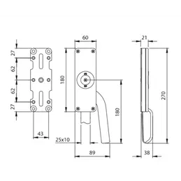 Lever locking mechanism type 690 for industrial closures
