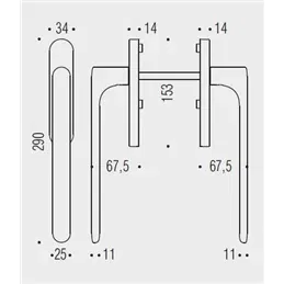 Double handle for sliding lift ONE CC213Y Mood Collection