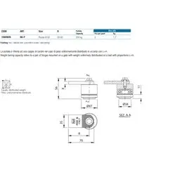 Medium adjustable hinge with bearing COMBI 345R.M D.50