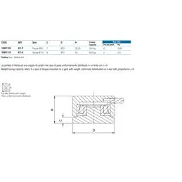 Stainless steel lower hinge with bearing COMUNELLO 87IP FC D.50