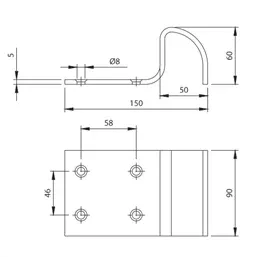 Screw-on gate stop COMUNELLO 171 FC