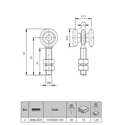 Sliding gate trolley COMUNELLO art.2 SMALL