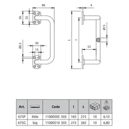 COMUNELLO 675 Sliding door handle