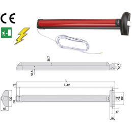 Maniglione antipanico Cisa 59851.10 e-FAST Motorizzato L 1200