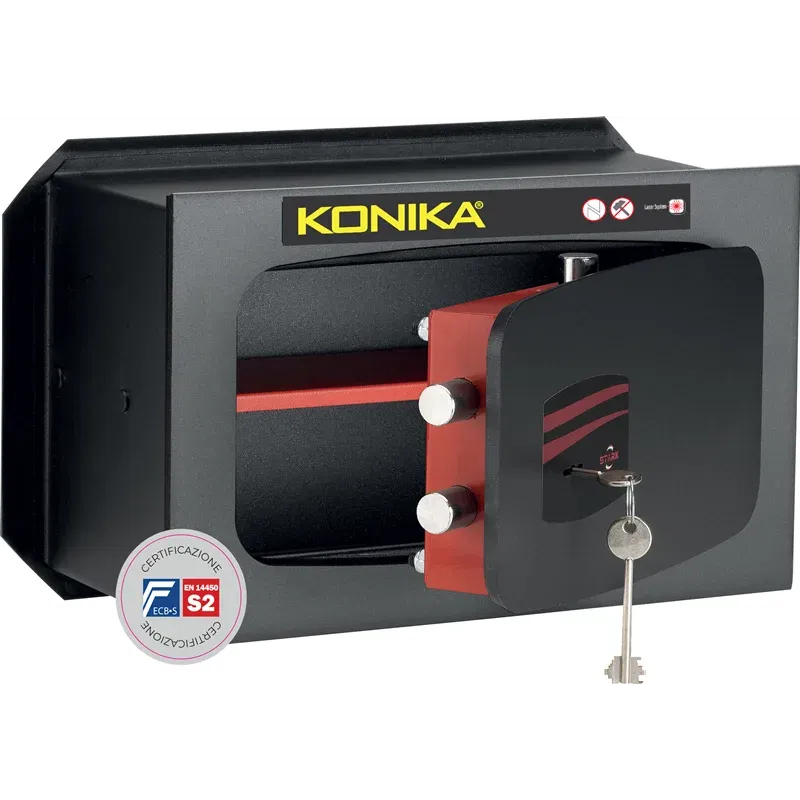 STARK KONIKA CE shatterproof wall safe 10mm thick KEY lock