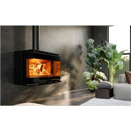Thermorossi PANORAMA WALL 10.5 kW 5-star three-sided wood-burning insert