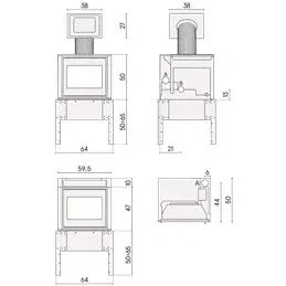 CADEL Ponente 7 pellet fireplace insert – Compact, high-performance, elegant