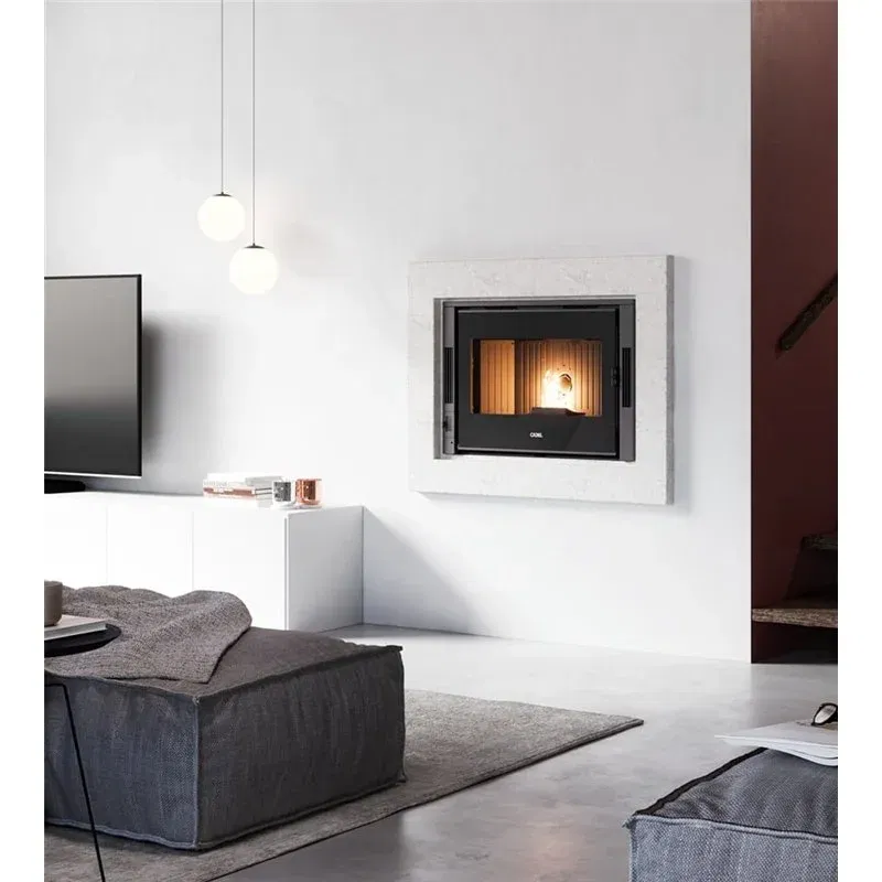 CADEL Zefiro 9 pellet fireplace insert – Power, elegance, and smart control CADEL Zefiro 9 pellet fireplace insert – Power, elegance, and smart control