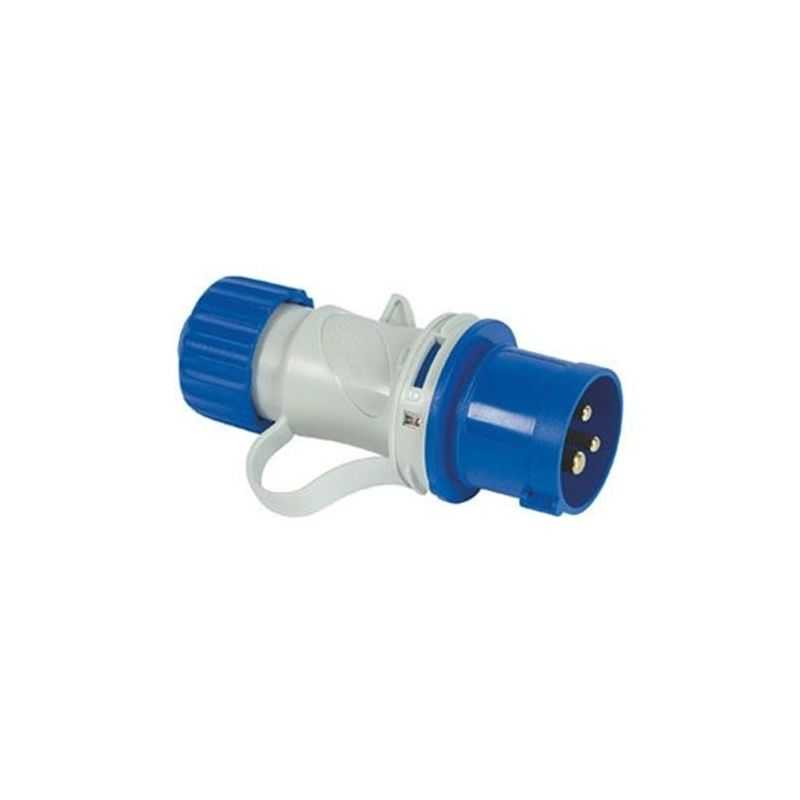 Spina industriale CEE 230V IP44 32A Blu 70120