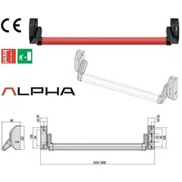 CISA Mortise Alpha Push Panic Exit Device Art. 5M607 FR