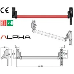 CISA Mortise Alpha Push Panic Exit Device Art. 5M617 FR