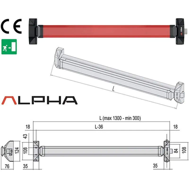 CISA Alpha Touch Panic Exit Device Art. 5M801