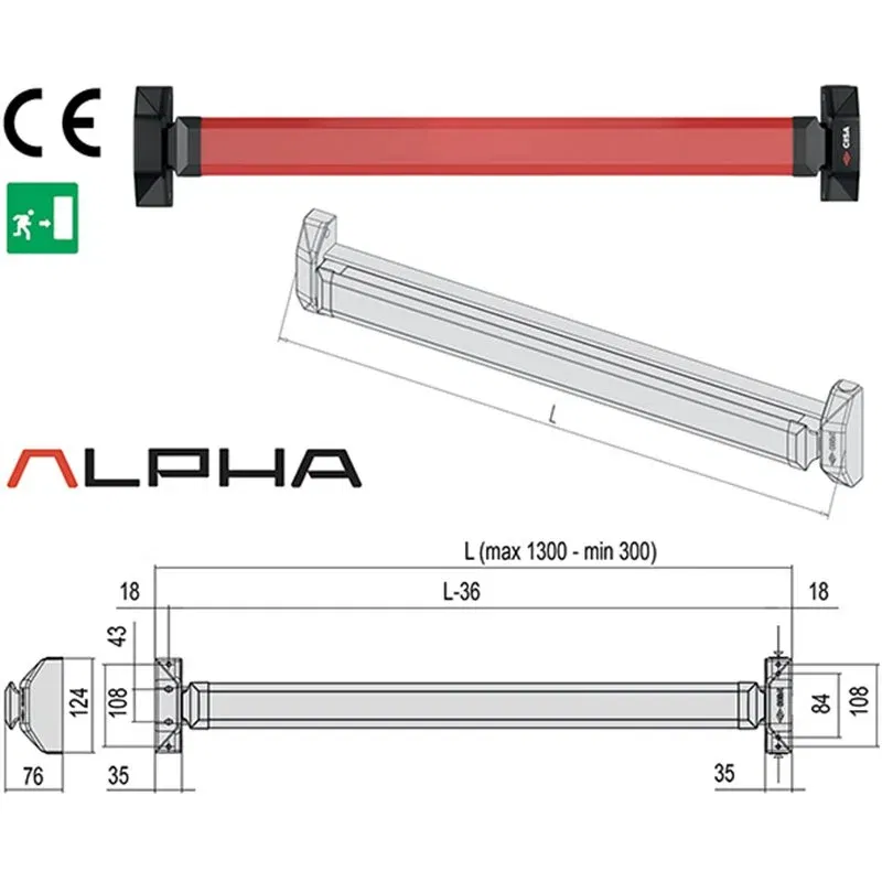 CISA Alpha Touch Panic Exit Device Art. 5M816