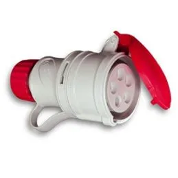 Presa industriale CEE 400V 3P+N+T IP44 16A Rossa 71105