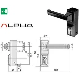 CISA Alpha External Handle Art. 7A78.38