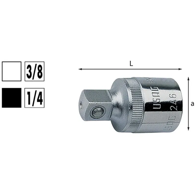RIDUTTORE USAG 246 F.3/8 - M.1/4 RIDUTTORE USAG 246 F.3/8 - M.1/4